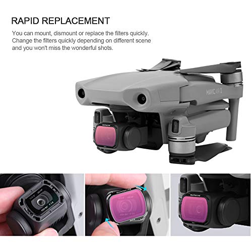 Filtro de lentes, Entweg para DJI Mavic Air 2 Drone 4pcs Conjunto de Filtros de Lente MCUV CPL ND4 N