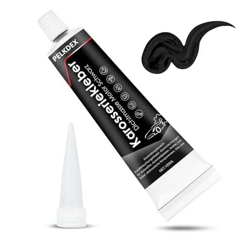 Karosseriekleber Schwarz 100 ml Scheibenkleber Karosseriedichtmasse Auto Schnelle Aushärtung Hohe Temperaturbeständigkeit Geeignet für Autotüren Autofenster Autodächer