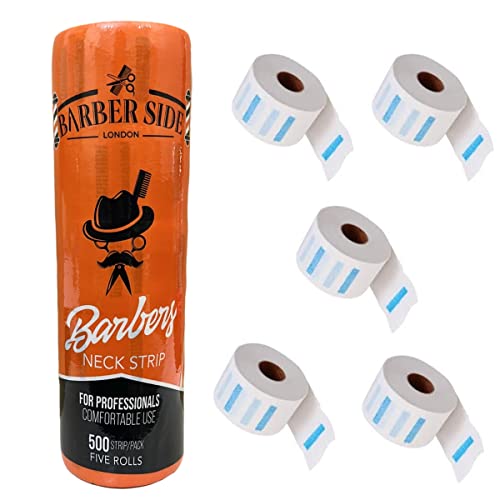 ican Barber Side London - Rollo de 5 rollos para cuello, blanco, Talla única