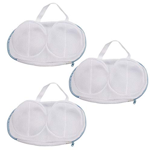 Koitoy BH Wäschenetze Wiederverwendbare Wäschesack mit Reißverschluss Wäschebeutel für Waschmaschine (3er)