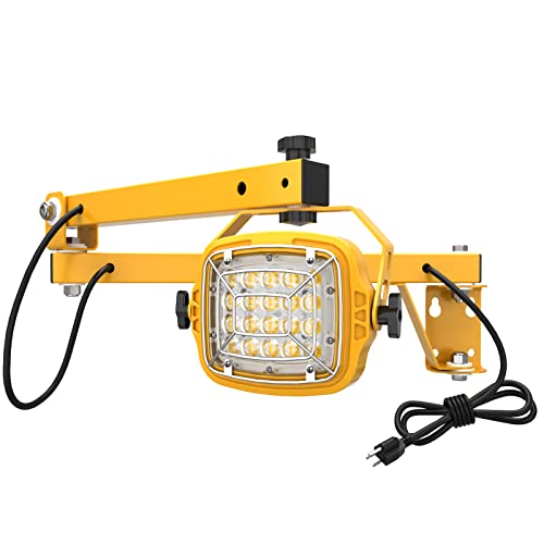 G GJIA 30W LED Loading Dock Light with 40" Folding Arm, 4,200 Lumens, 360° Rotatable Lamp Head, IP65 Rated ETL Listed for Trailers, Docks, Warehouses, Container by G GJIA - Used condition - US$68.44