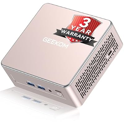 GEEKOM A5 2026 Edition Mini PC for Home Office & Multitasking, AMD Ryzen 5 7430U, 16GB RAM (Upgradable to 64GB) & 512GB M.2 NVMe SSD Desktop Computer, Windows 11 Pro, 8K, 6x USB Ports, 3-Year Coverage