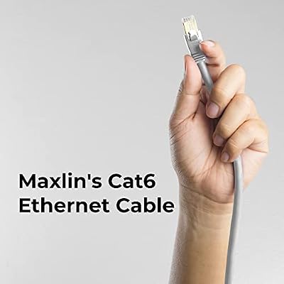 Cat6 Ethernet Cable for Gaming White 30ft LAN Network Patch Cord Wire - High Speed Internet Cable, RJ45, 24AWG, 500MHz Connectors for Router Modem, Compatible with PS3 PS4 PS5