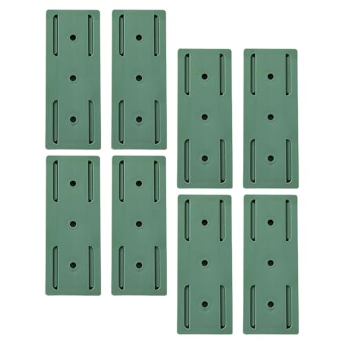 BESPORTBLE Lot de 8 Supports Adhésifs pour Multiprises Murales Verts Organisateurs de Prises de Courant Suspendues de Bureau Fixation sans Perçage pour Gestion Câbles et Optimisation