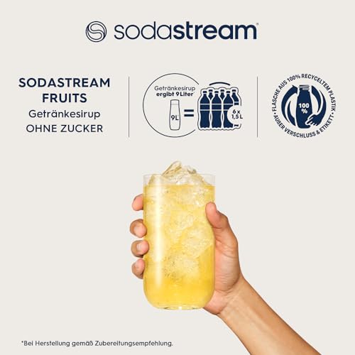 SodaStream Sirup Zitrone ohne Zucker, 1x Flasche ergibt 9 Liter Fertiggetränk, Sekundenschnell zubereitet und immer frisch, 440 ml 2