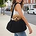 Hands-Free Pet Sling Carrier, for Small Dogs and Cats, Fleece Lined Puppy Sling, Adjustable Strap, 18.1 X 9.8 X 9.8 in, Safety Leash