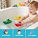 Fun Express Mini Toy Boats for Kids, Colorful Floating Plastic Boats for Bath Time, Pools & Party Favors, 12 Count