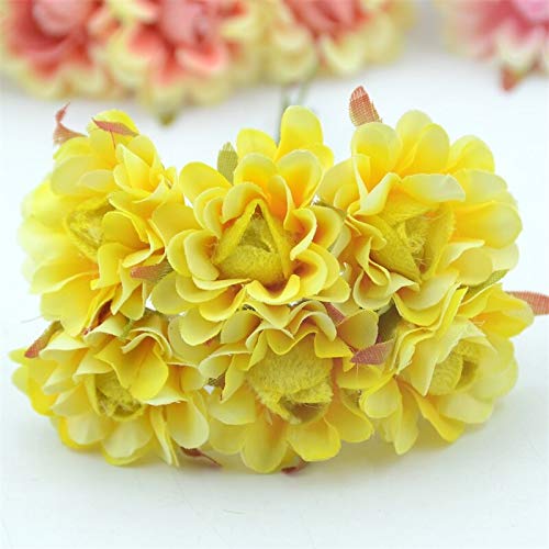 60 pcs/lot 4 cm Soie Rose Bouquet De Fleurs Artificielles pour La Décoration De Mariage Scrapbooking À La Main Couronnes Faux Fleur
