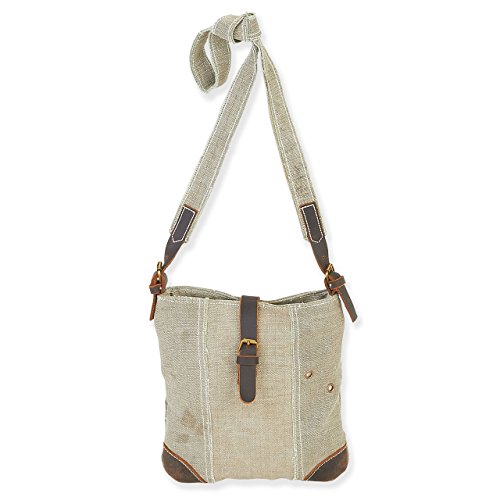 UCHI JOBEN Small Khaki Upcycled Tent Crossbody Bag