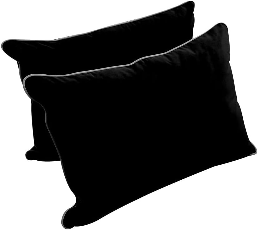 Prolinemax Style V4 Twin Size Contrast Pipe Velvet Indoor Daybed Mattress Bolster Pillow Complete Set AD374