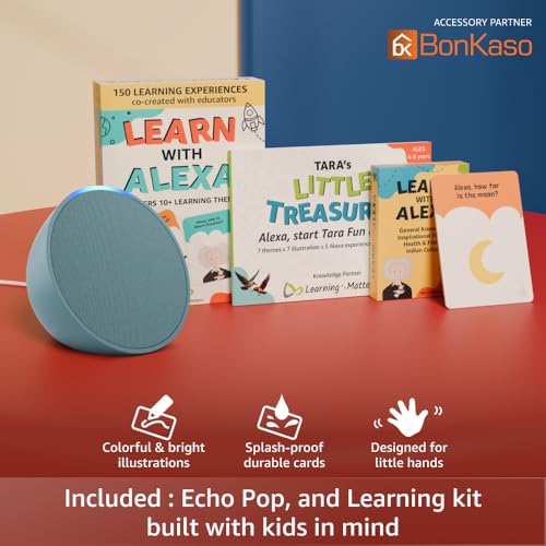 Amazon Echo Pop (Green) combo for your Kids aged 3-8 years with Alexa Activity Kit | Helps in interactive learning, stories, rhymes & hands-free... - Image 6