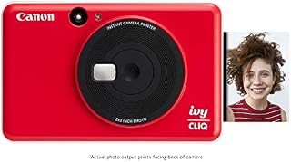 Canon IVY CLIQ Instant Camera Printer, Mini Photo Printer with 2"X3" Sticky-Back Photo