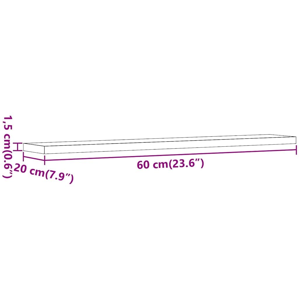 Wandregale 4 Stk. Artisan-Eiche 60 x 20 x 1,5 cm Holzwerkstoff, regal system für bücher aufbewahrung und lagerung, platzsparend, stauraum für wohnzimmer büro