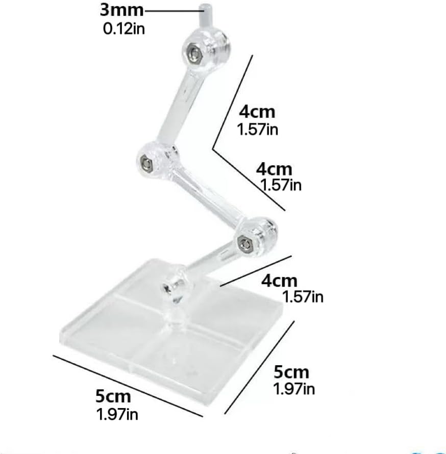 4 Pieces Action Figure Stand, Assembly Action Figure Display Holder, Model Support Stand Base, Model Kit (transparent)