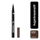 Manhattan Brow Pro Micro Pen kredka do brwi, w kolorze 002 Soft Brown, płynny ołówek do brwi z bardzo precyzyjną końcówką 0,2 mm, zapewnia naturalny wygląd brwi