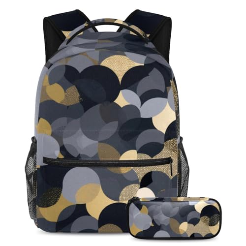 Sac à dos de jour 2 pièces géométrique multicolore pour un style unique