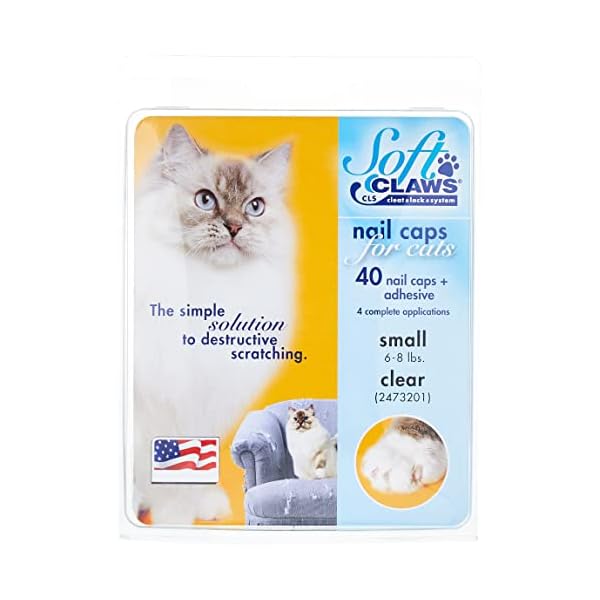 Feline Soft Claws Cat Nail Caps Take-Home Kit, Small, Clear