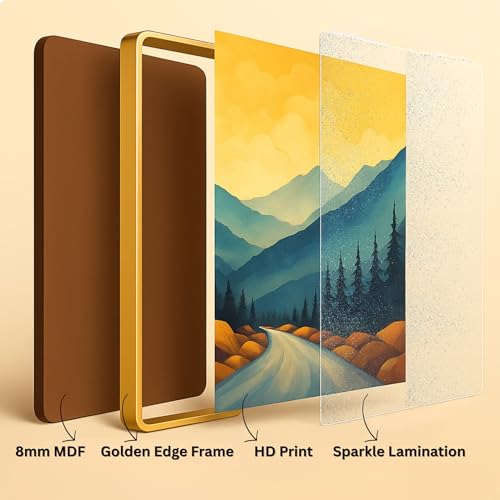 Image of SAF Lord Shiva 3 Panel Wall Art - Divine Mahadev Meditation Painting on MDF | Spiritual Hindu Wall Hanging for Living Room, Pooja Room, Bedroom & Office Decor (20 X 35 Inch) SG-43