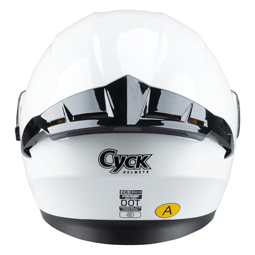 CYCKING Helmets Full Face for Men Women Adult Smoked Sunshield (White, XL) by CYCKING - Used condition - Image 9