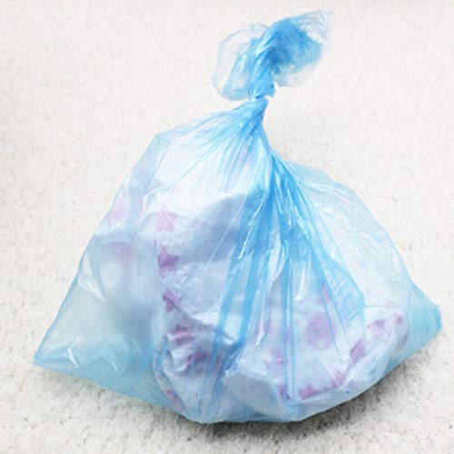 Image of Portable Plastic Diaper odor bags Disposal Bags Roll With Plastic Box Cover (Blue)