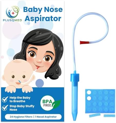Baby-Nasensauger, Nasenschleimsauger für Neugeborene, Kinder Nasensauger, Nasensauger, Nasenreiniger, leicht zu reinigen, mit 24 Hygiene-Filtern