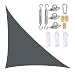 Tenda a vela ad angolo retto, 3 m x 4 m x 5 m Tenda da sole con kit di ferramenta, 3 corde, impermeabile, blocco UV, tettoia per vela da giardino per patio esterno, vasca idromassaggio, tenda da sole