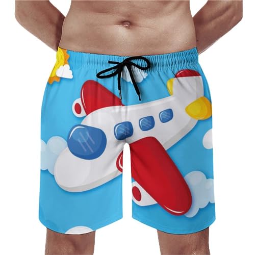 Shorts de bain homme avion maillot séchage rapide swim trunk S