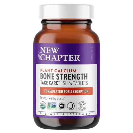 New Chapter Calcium Supplement with Vitamin K2 + D3 - Bone Strength Clinical Strength Plant Calcium with Vitamin D3 + Magnesium - 120 ct Slim Tabs