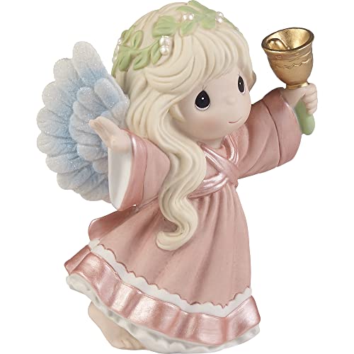 Precious Moments 221044 Ringing In Holiday Cheer Annual Angel Bisque Porcelain Figurine #TOP2