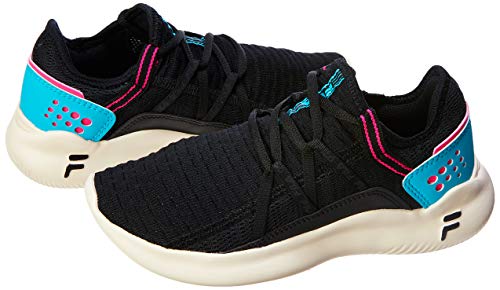 Tênis Quark, Fila, Feminino, Preto/Azul/Rosa Flúor, 38
