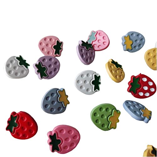Baoqiu 36Pcs Nylon Sewing Buttons Assorted Colors 2/3 Inch 17Mm Plastic Buttons For Arts & Crafts Decoration Collections One Hole Sewing Craft Strawberry Buttons Favorite Findings Basic Buttons #TOP1