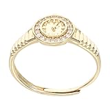 Alipis Anello Regolabile Orologio da Dito Donna in Oro Vintage Design Mini Aperto Movimento al Quarzo per Eventi e Uso Quotidiano