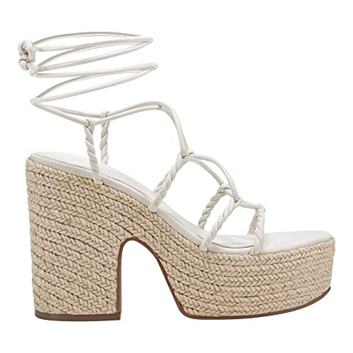 Marc Fisher Ltd Women's Oliver Espadrille Wedge Sandal, Cream, 6.5 #TOP3