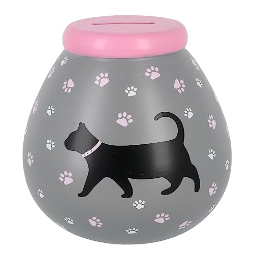 Pot of Dreams Limited Edition of Money Boxes from Dogs & Cats to Home & Tree of Life - SMASH to open savings bank (Black Cat)
