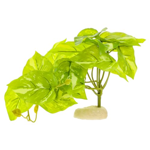 Happyyami Simulated Plant Ornaments for Reptile Terrariums and Aquariums Featuring Resin Material Vibrant and Realistic Decorative Design for Reptile Plant Decor