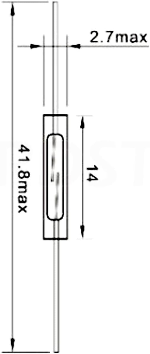 1PCS plastic reed switch 2 * 14 normally closed magnetic control switch GPS-14B 2x14mm anti-vibration/damage sensor contacts