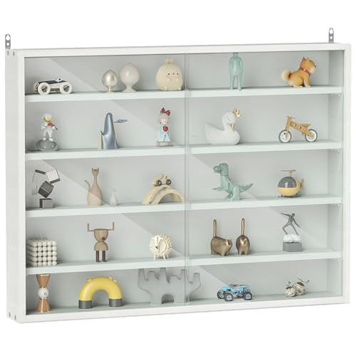 Glass Display Cabinet with 4 Adjustable Shelves