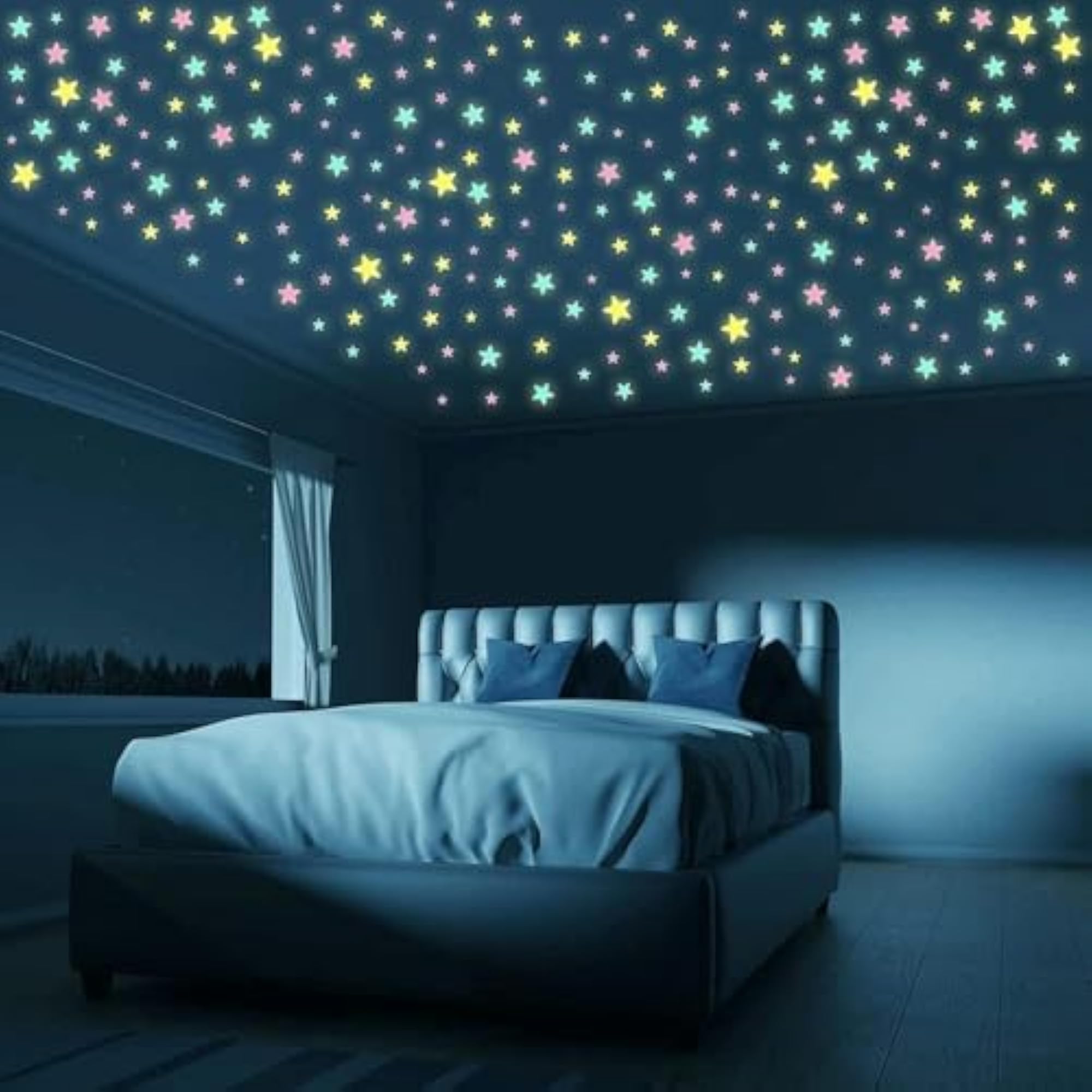 Glow in The Dark Stars with Moon Wall Stickers