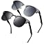 2 Glossy Black Black & Glossy Black Gradient Grey(silver Rim)