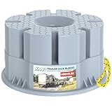 6''Height Trailer Jack Block, Heavy Duty 40,000lbs RV Camper Stabilizer Blocks for Travel Trailers Tongue Jack 5th Wheels Scissor stabilizers, 1 Pack