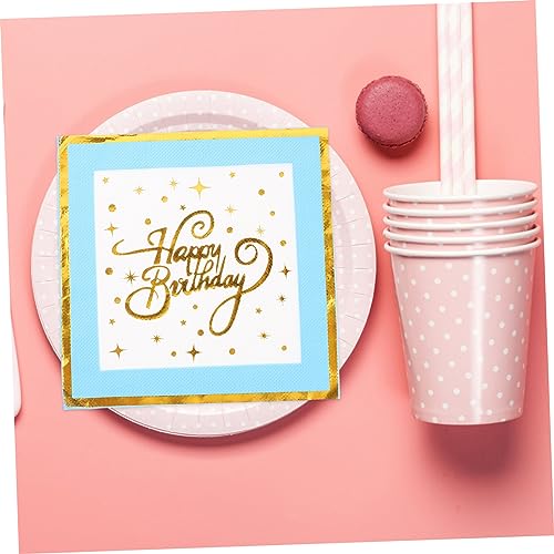 Abaodam 16 Peças Decoração De Mesa De Festa Guardanapos De Coquetel De Aniversário Guardanapos De Pa