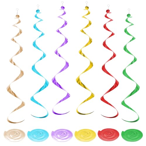 18 Espirais pendentes Grlande serpentinas decorações, decoração carnaval, serpentinas de festa, espirais decorativas para pendurar no teto, ideais para casamentos, aniversários, Natal