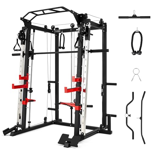 RUNFREELY 4.5-Degree Angled Smith Machine Cable Crossover,
