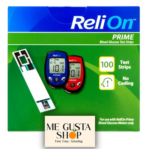 ReliOn Prime Blood Glucose Test Strips 100 Ct + me Gusta Sticker