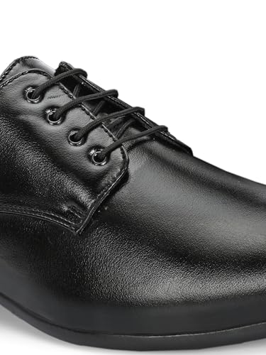 Image of KASTAVA KS 125 Breathable Synthetic Upper | Cushioned Sole, Ultra Comfort & Lightweight Lace-Up Formal Derby Shoes for Men