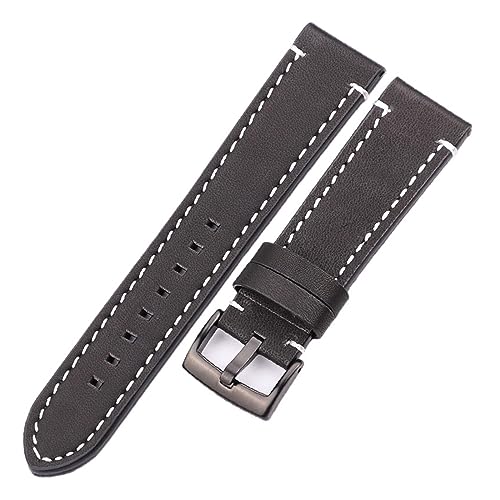 Correa de reloj de cuero genuino XILILHC de piel de vaca artesanal de 20mm