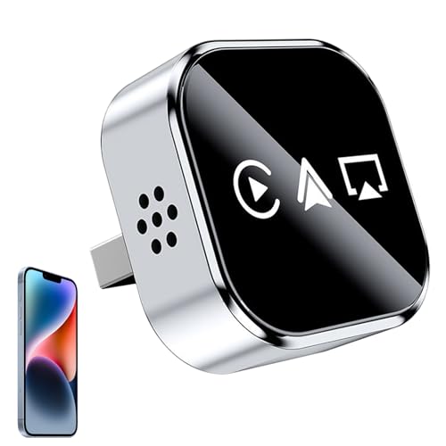 Zasdvn Duplicación De Pantalla del Teléfono Al Coche   Reproductor Alámbrico A Inalámbrico | Adaptador De TV para Coche De Cable A Inalámbrico   para Conexión Audio Vehicular Emparejar Ver Películas