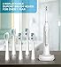 Sonic Electric Toothbrush for Adults with 5 Toothbrush Replacement Heads, 3 Brushing Modes & 2 Minutes Built-in Timer, Travel Toothbrushes with Inductive Charging, Rechargeable toothbrush | White