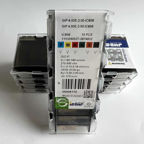Lames en carbure GIP4.00E-2.00 IC808 plaquettes de tournage lot de 10 pièces