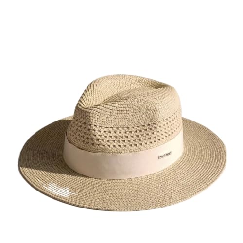 Chapeau de soleil pour hommes et femmes avec ruban chic